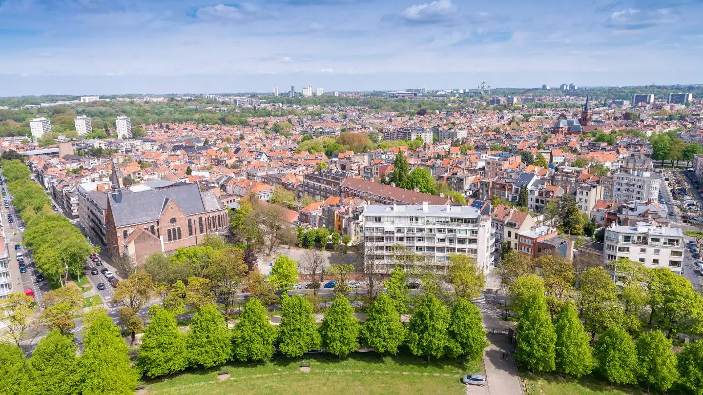 luchtfoto van woluwe-saint-lambert