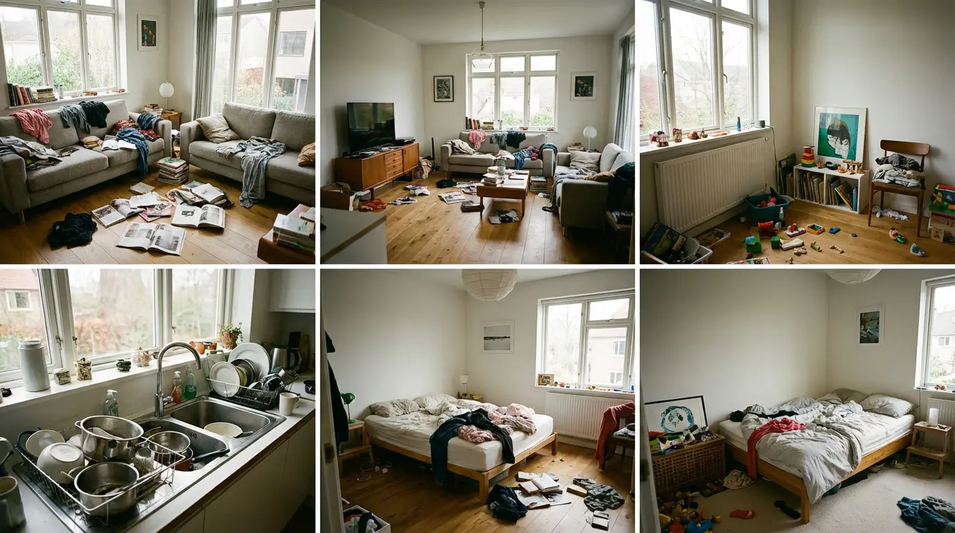 Professionele woningontruiming: uw nieuwe start 1 rommelig huis, ophoping, leeg huis